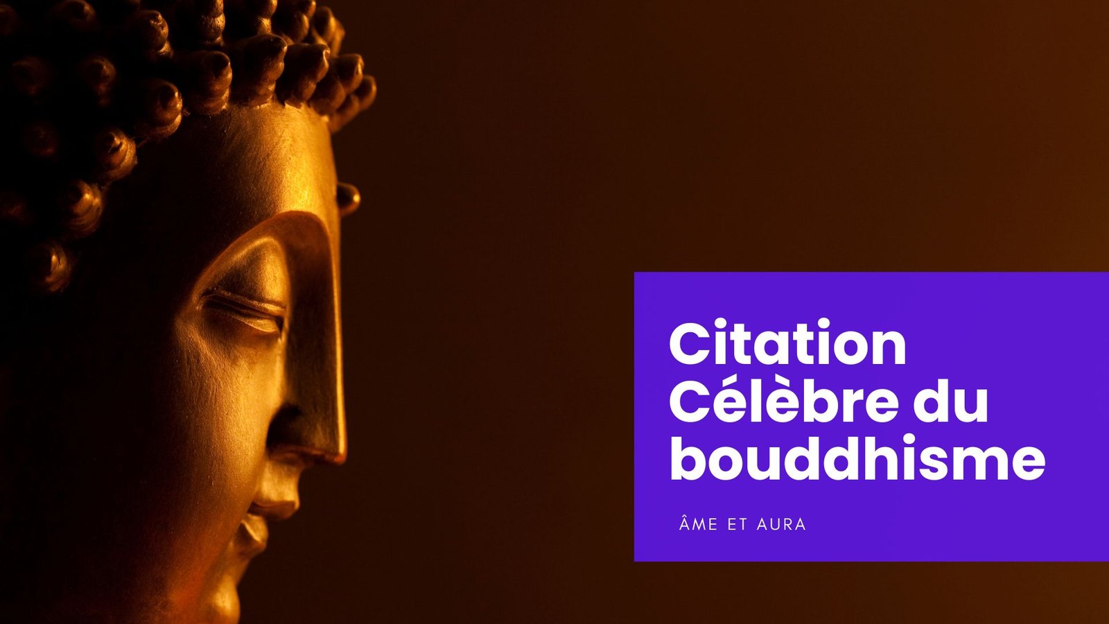 une citation célèbre du bouddhisme ?
