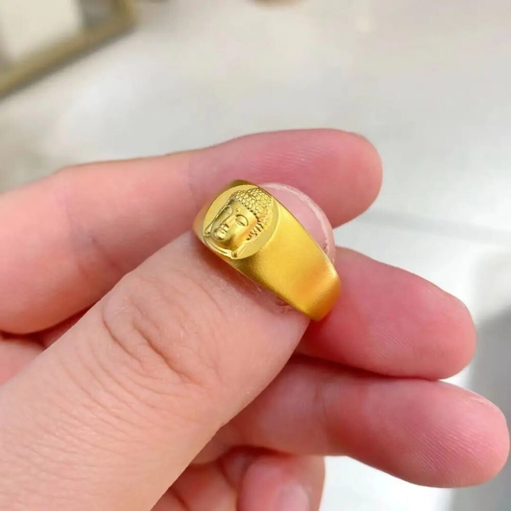 bague bouddhiste or - Image 4