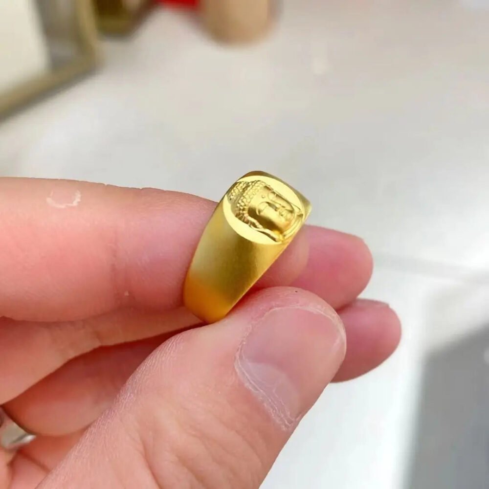 bague bouddhiste or - Image 3