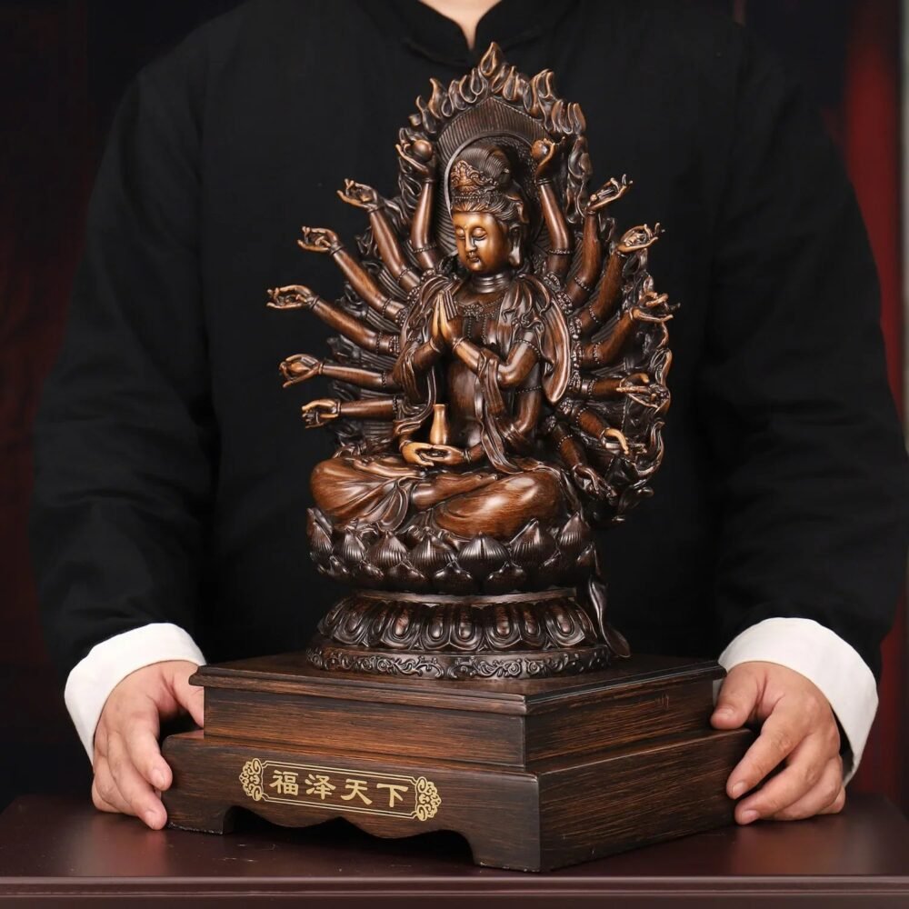 statue bouddha bois - Image 2